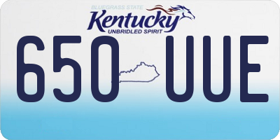 KY license plate 650UUE