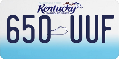KY license plate 650UUF