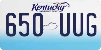 KY license plate 650UUG