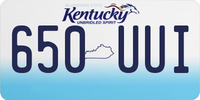 KY license plate 650UUI