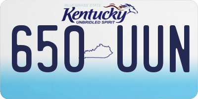 KY license plate 650UUN