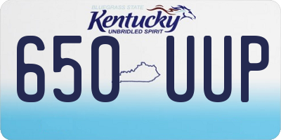 KY license plate 650UUP