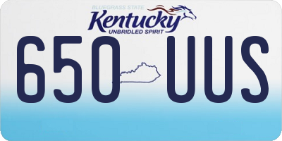 KY license plate 650UUS