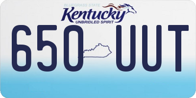 KY license plate 650UUT