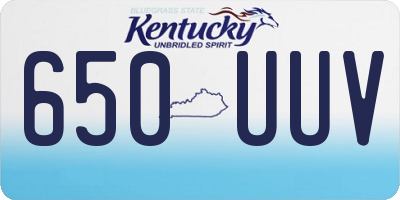 KY license plate 650UUV