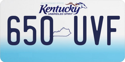 KY license plate 650UVF