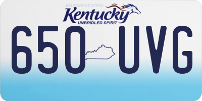 KY license plate 650UVG