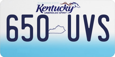 KY license plate 650UVS