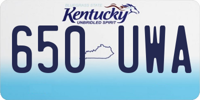 KY license plate 650UWA