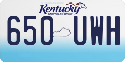 KY license plate 650UWH