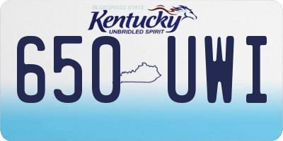 KY license plate 650UWI