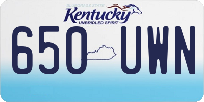 KY license plate 650UWN