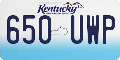 KY license plate 650UWP