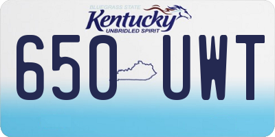 KY license plate 650UWT