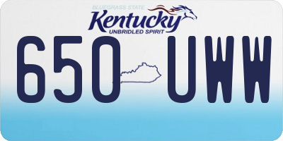 KY license plate 650UWW