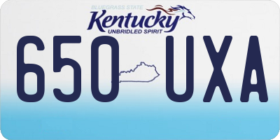 KY license plate 650UXA
