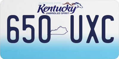 KY license plate 650UXC