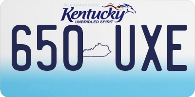 KY license plate 650UXE