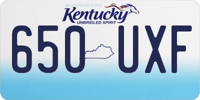 KY license plate 650UXF
