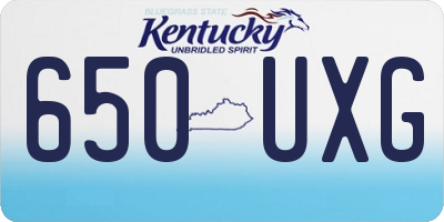 KY license plate 650UXG