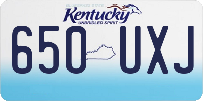 KY license plate 650UXJ