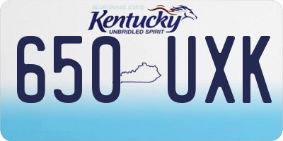 KY license plate 650UXK