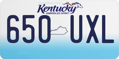 KY license plate 650UXL