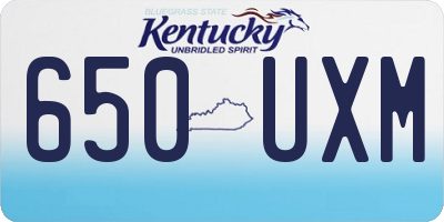 KY license plate 650UXM