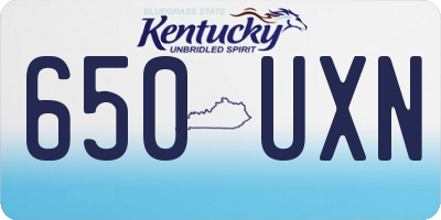 KY license plate 650UXN
