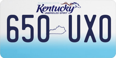 KY license plate 650UXO