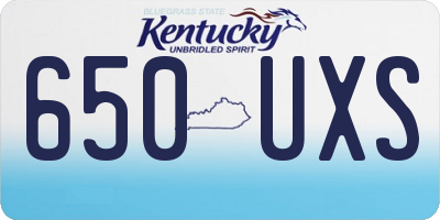 KY license plate 650UXS
