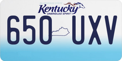 KY license plate 650UXV