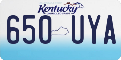 KY license plate 650UYA