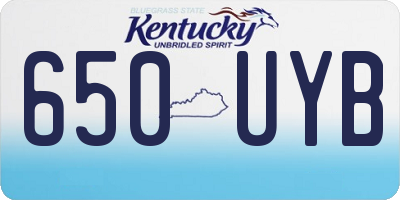 KY license plate 650UYB