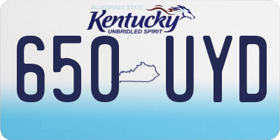 KY license plate 650UYD