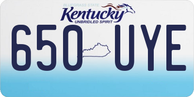 KY license plate 650UYE
