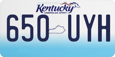 KY license plate 650UYH