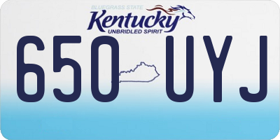 KY license plate 650UYJ