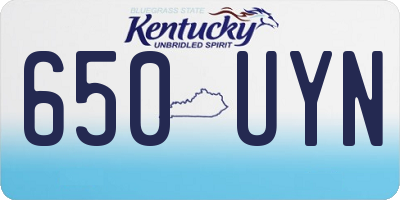 KY license plate 650UYN
