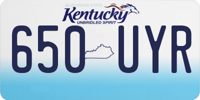 KY license plate 650UYR