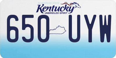 KY license plate 650UYW