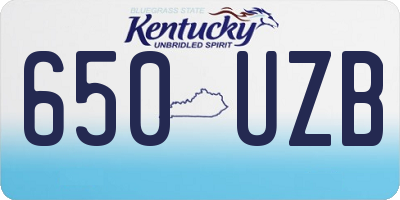 KY license plate 650UZB