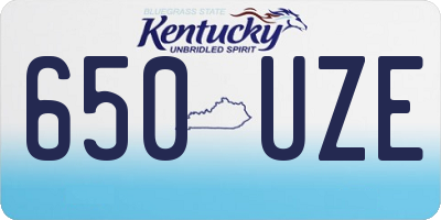 KY license plate 650UZE
