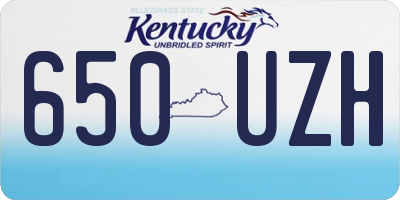 KY license plate 650UZH