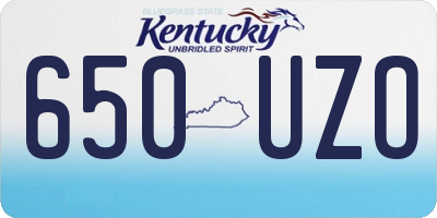 KY license plate 650UZO