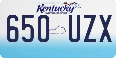 KY license plate 650UZX