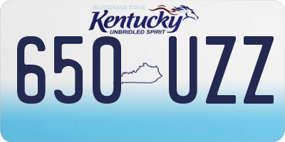 KY license plate 650UZZ
