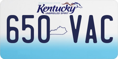 KY license plate 650VAC