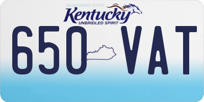 KY license plate 650VAT
