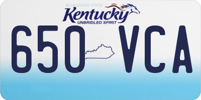 KY license plate 650VCA